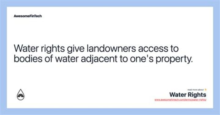 Are water rights personal property
