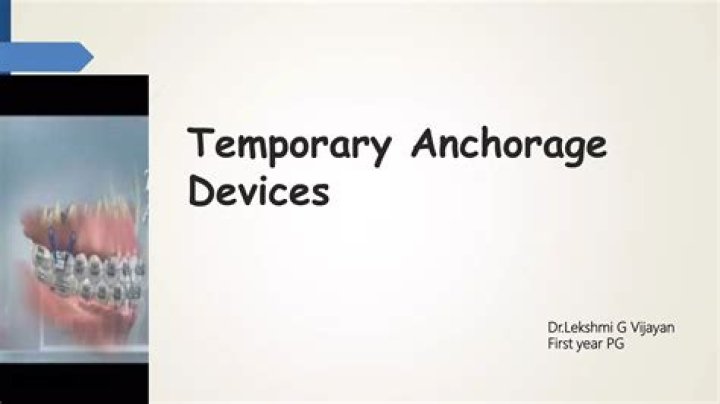 What is a temporary anchorage device in orthodontics